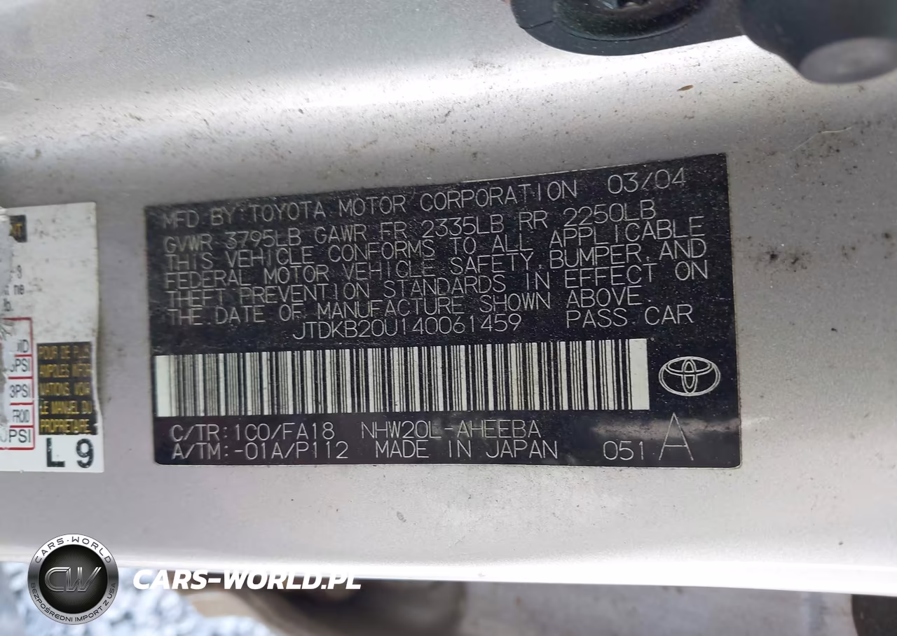 2004 Toyota Prius VIN:JTDKB20U140061459 - 9