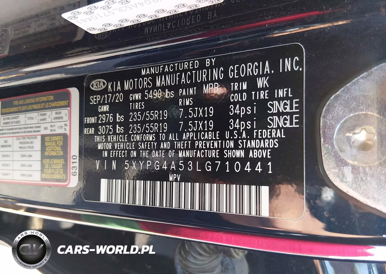 2020 Kia Sorento S V6 VIN:5XYPG4A53LG710441 - 9