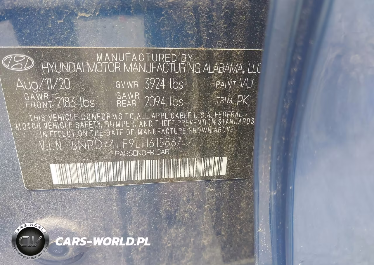 2020 Hyundai Elantra Se VIN:5NPD74LF9LH615867 - 9