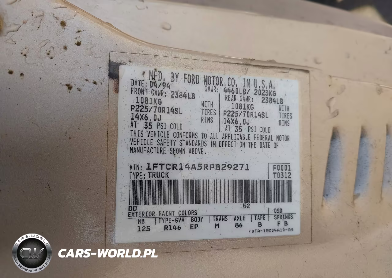 1994 Ford Ranger Super Cab VIN:1FTCR14A5RPB29271 - 9