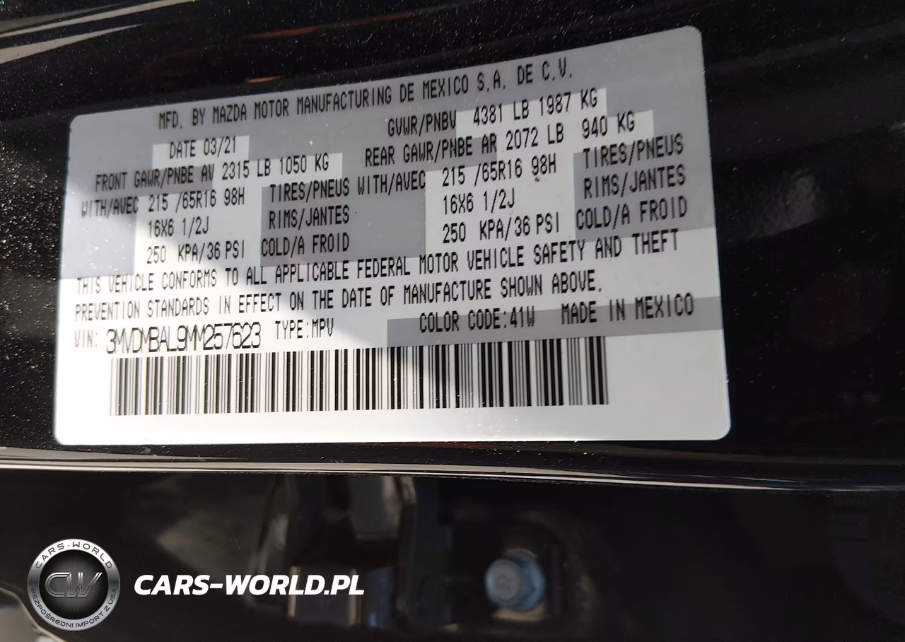 2021 Mazda Cx-30 2.5 S VIN:3MVDMBAL9MM257623 - 9