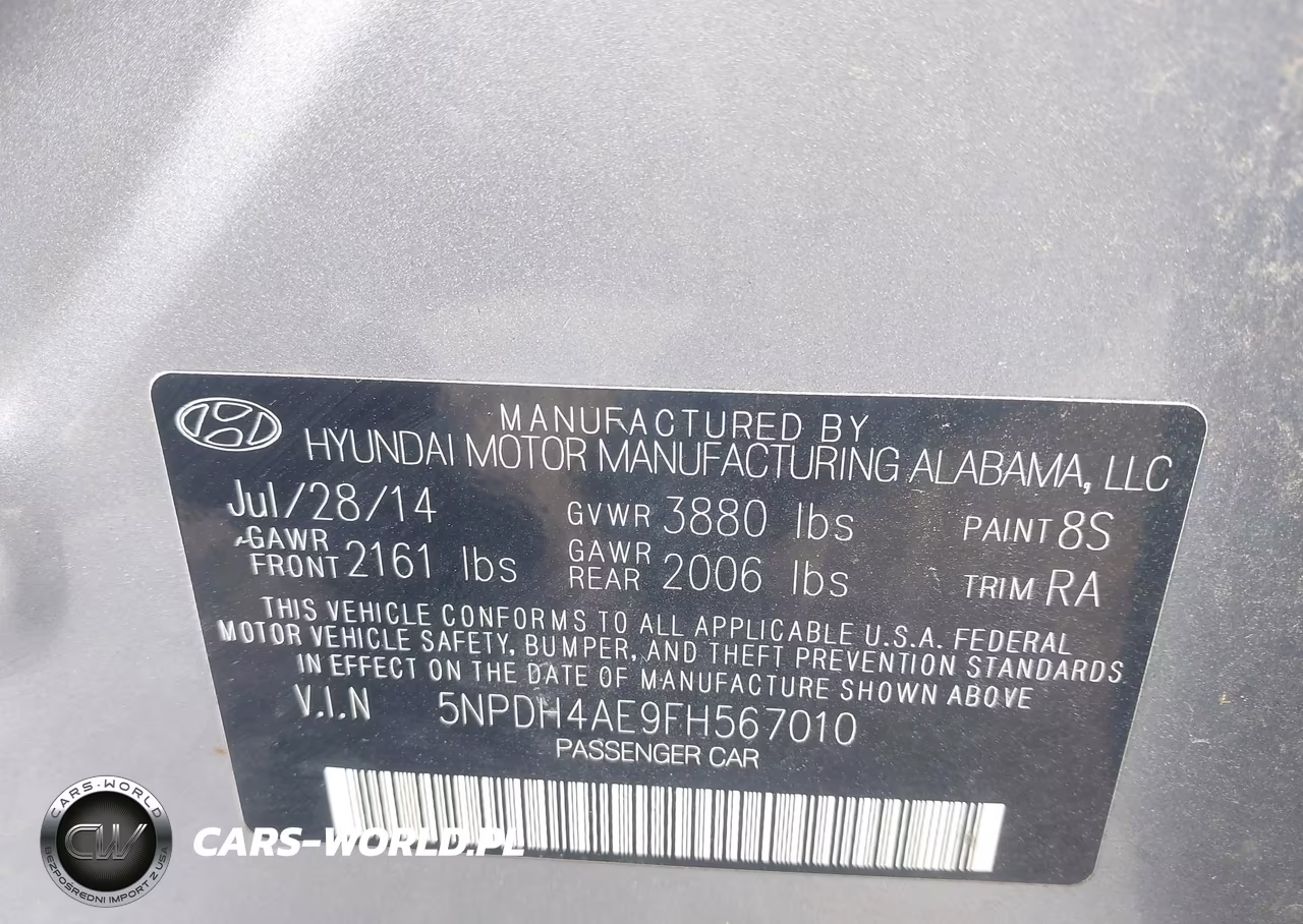 2015 Hyundai Elantra Se VIN:5NPDH4AE9FH567010 - 9