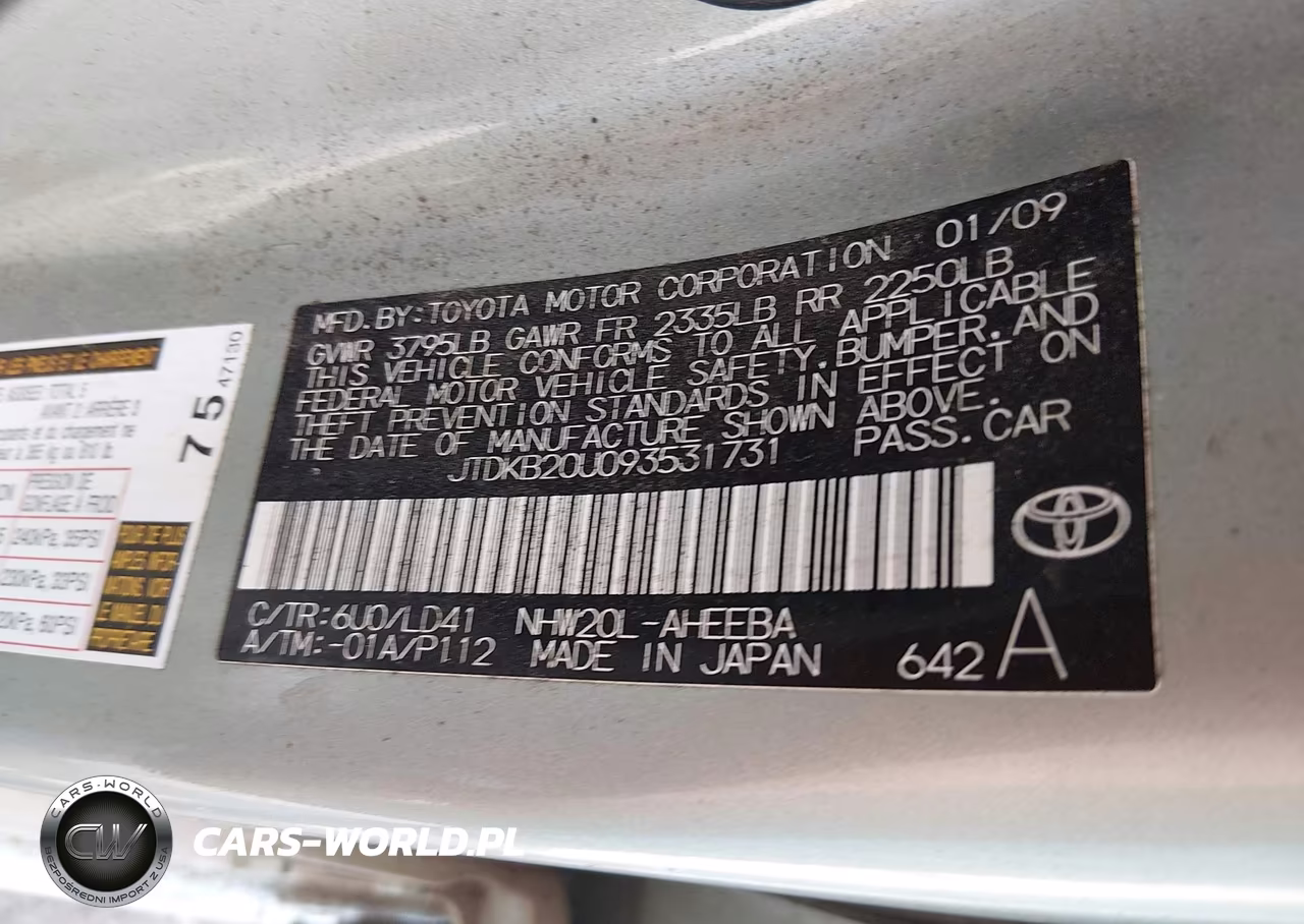 2009 Toyota Prius VIN:JTDKB20U093531731 - 9
