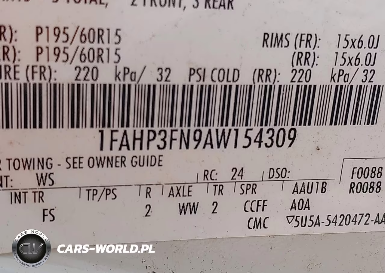 2010 Ford Focus Se VIN:1FAHP3FN9AW154309 - 9