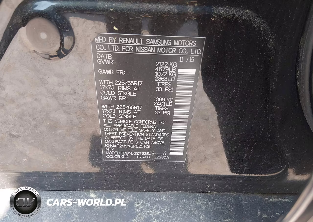2016 Nissan Rogue Sv VIN:KNMAT2MVXGP621406 - 9