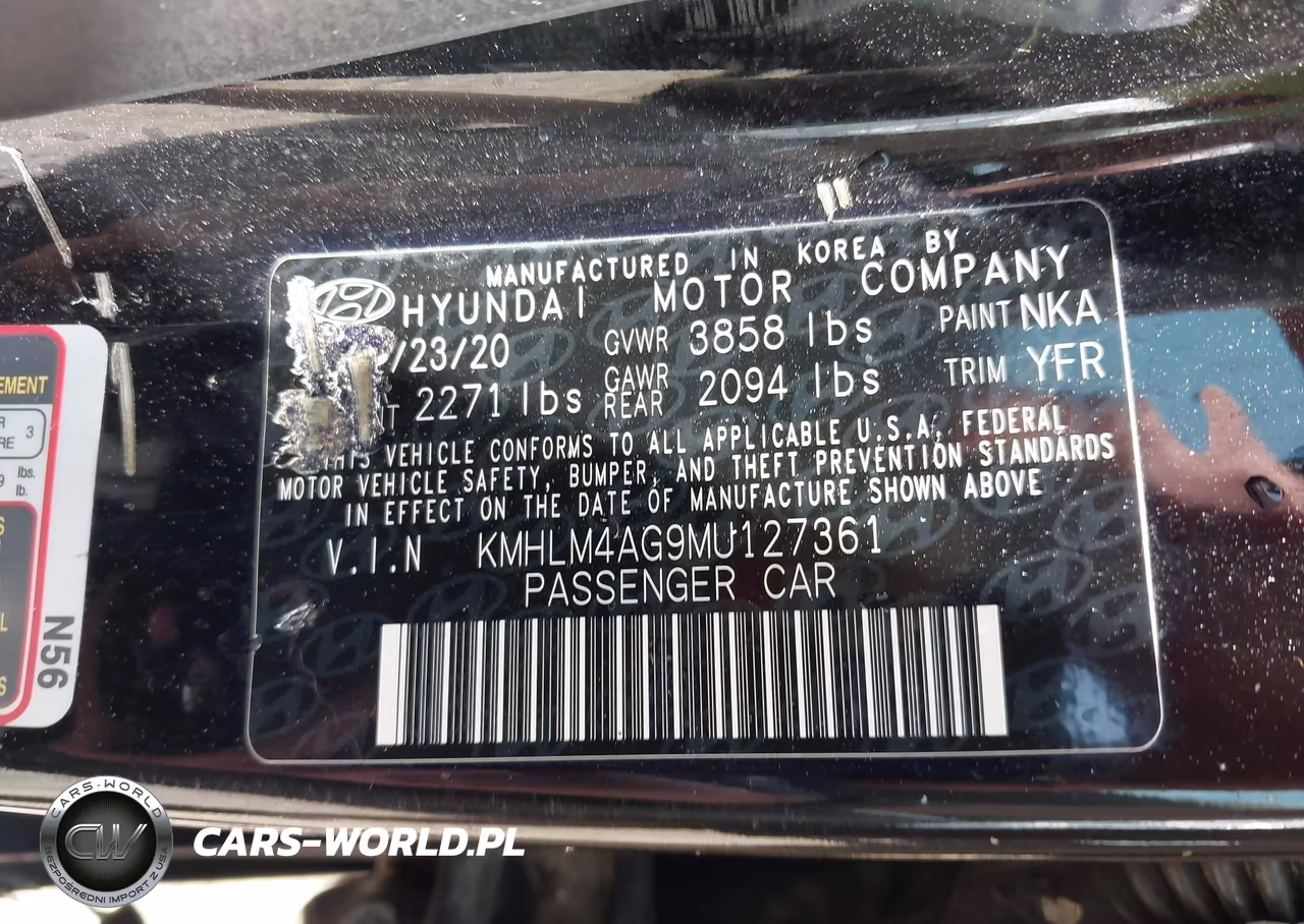 2021 Hyundai Elantra Sel VIN:KMHLM4AG9MU127361 - 9