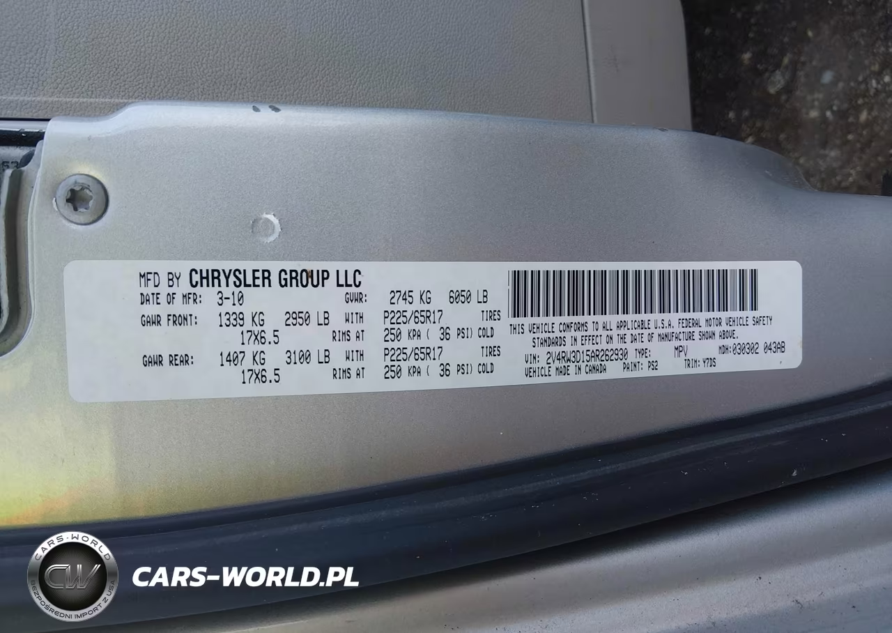 2010 Volkswagen Routan Se VIN:2V4RW3D15AR262930 - 9