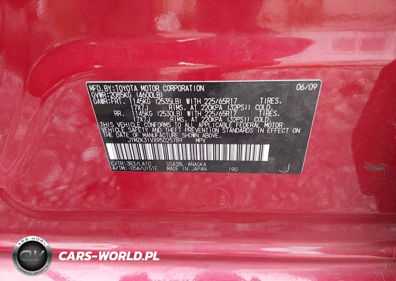 2009 Toyota Rav4 Limited V6 VIN:JTMZK31VX95025789 - 9
