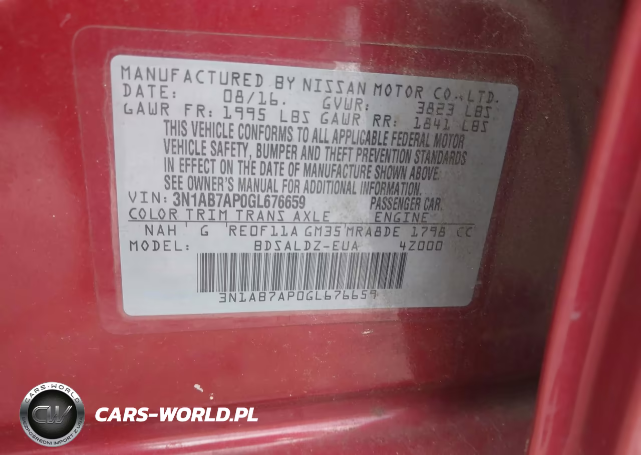 2016 Nissan Sentra Sv VIN:3N1AB7AP0GL676659 - 9