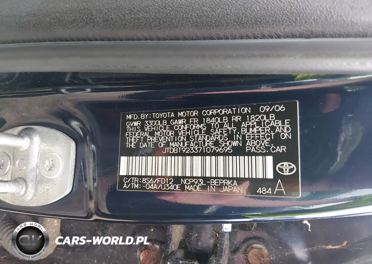 2007 Toyota Yaris VIN:JTDBT923371079695 - 9