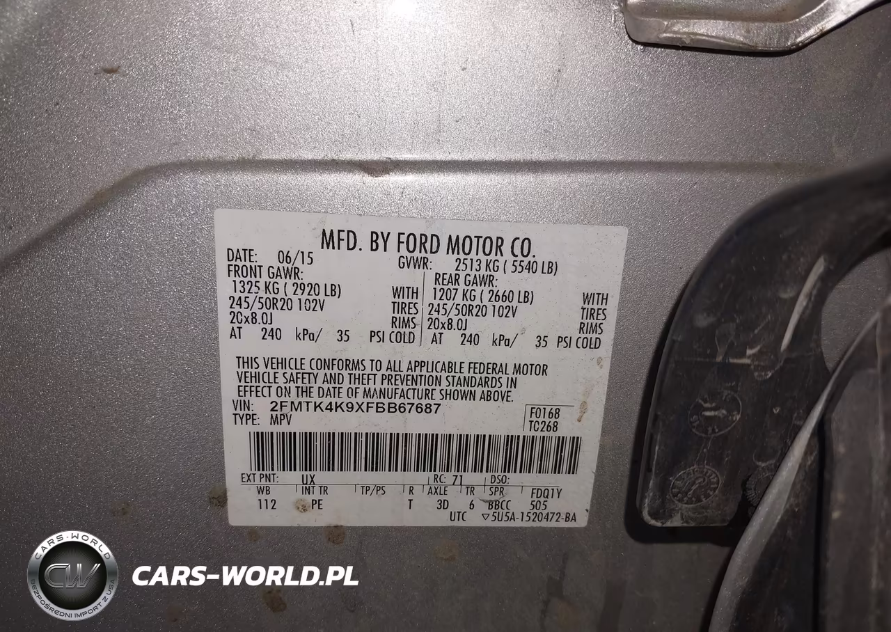2015 Ford Edge Titanium VIN:2FMTK4K9XFBB67687 - 9