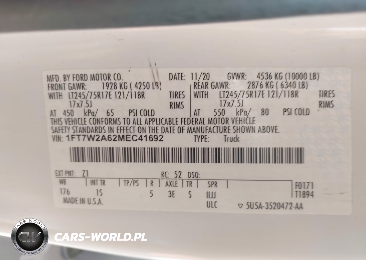 2021 Ford F-250 Xl VIN:1FT7W2A62MEC41692 - 9