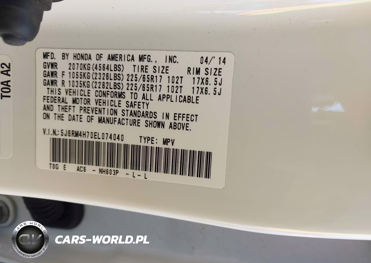 2014 Honda Cr-V Ex-L VIN:5J6RM4H70EL074040 - 9