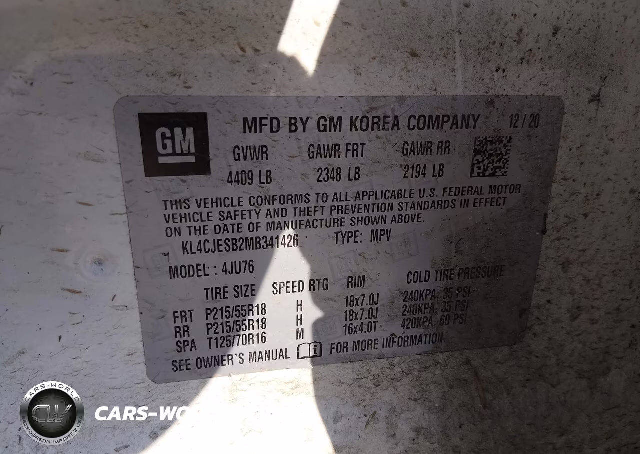 2021 Buick Encore Awd Preferred VIN:KL4CJESB2MB341426 - 9