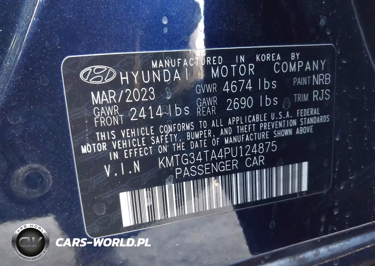 2023 Genesis G70 2.0T Rwd VIN:KMTG34TA4PU124875 - 9