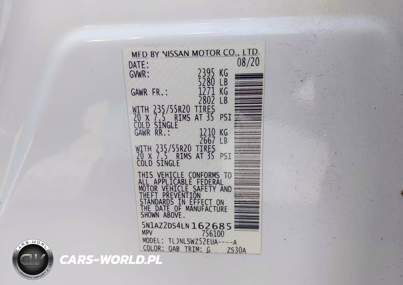 2020 Nissan Murano Platinum Intelligent Awd VIN:5N1AZ2DS4LN162685 - 9