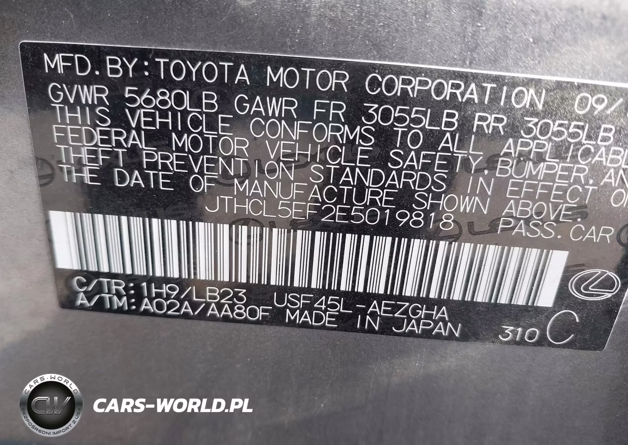 2014 Lexus Ls 460 VIN:JTHCL5EF2E5019818 - 9