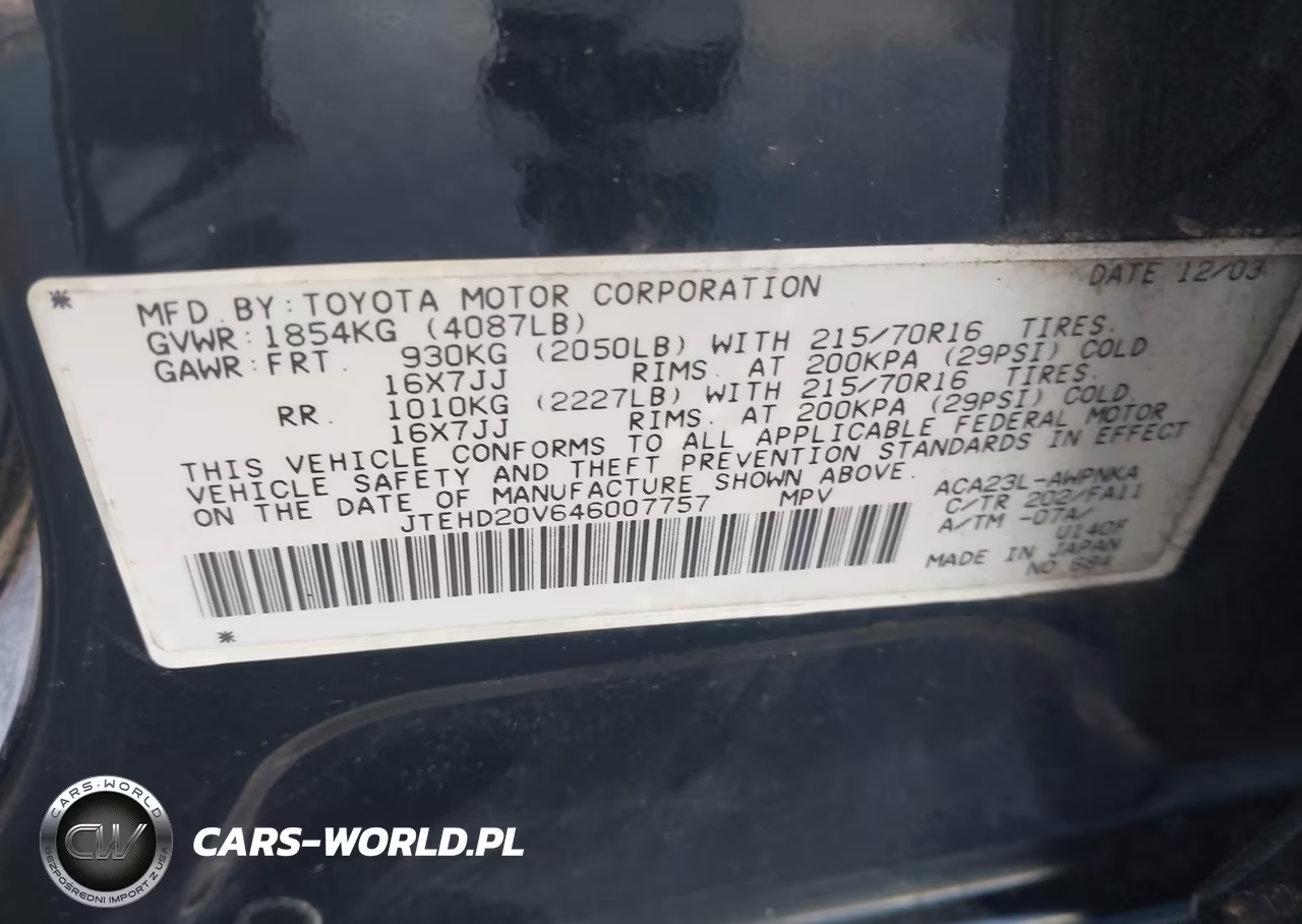 2004 Toyota Rav4 VIN:JTEHD20V646007757 - 9