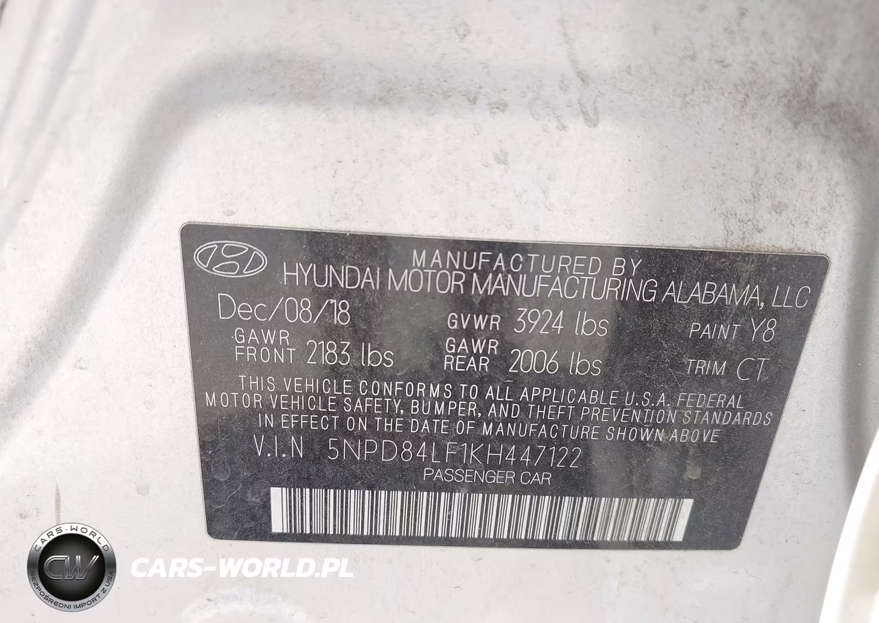 2019 Hyundai Elantra Sel VIN:5NPD84LF1KH447122 - 9