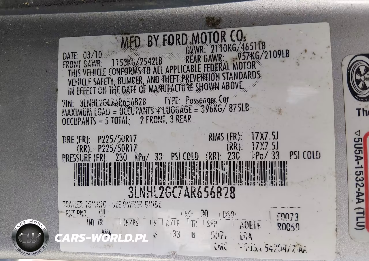 2010 Lincoln Mkz VIN:3LNHL2GC7AR656828 - 9