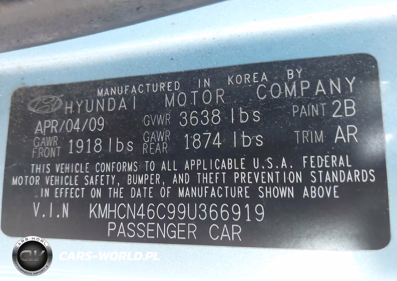 2009 Hyundai Accent Gls VIN:KMHCN46C99U366919 - 9