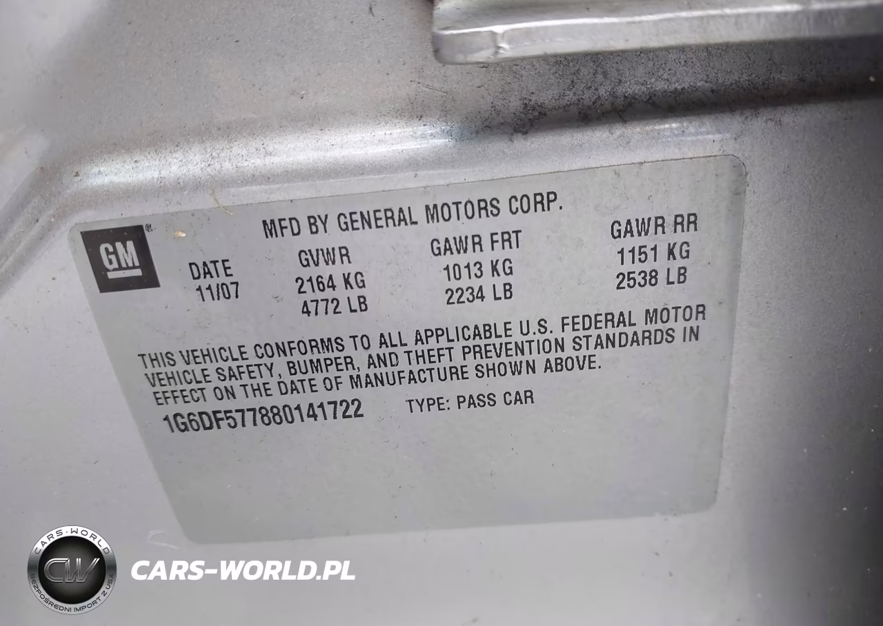 2008 Cadillac Cts Standard VIN:1G6DF577880141722 - 9