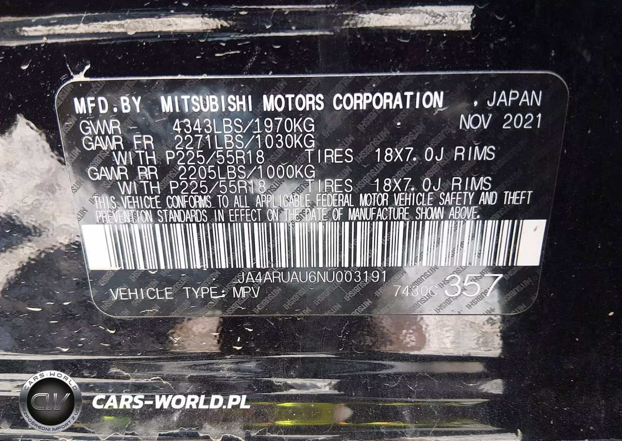 2022 Mitsubishi Outlander Sport 2.0 Le Awc VIN:JA4ARUAU6NU003191 - 9