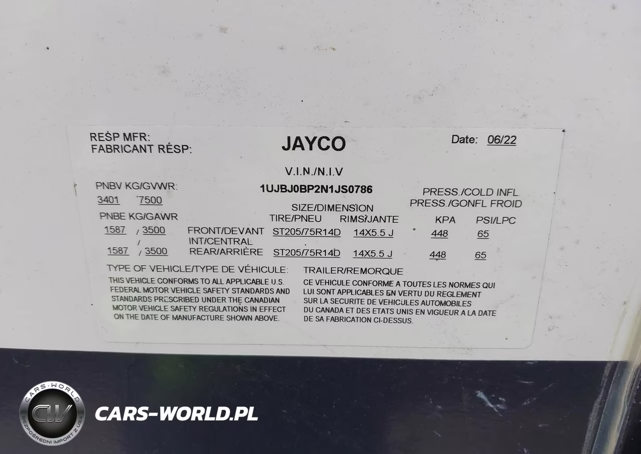 2022 Jayco Other VIN:1UJBJ0BP2N1JS0786 - 9