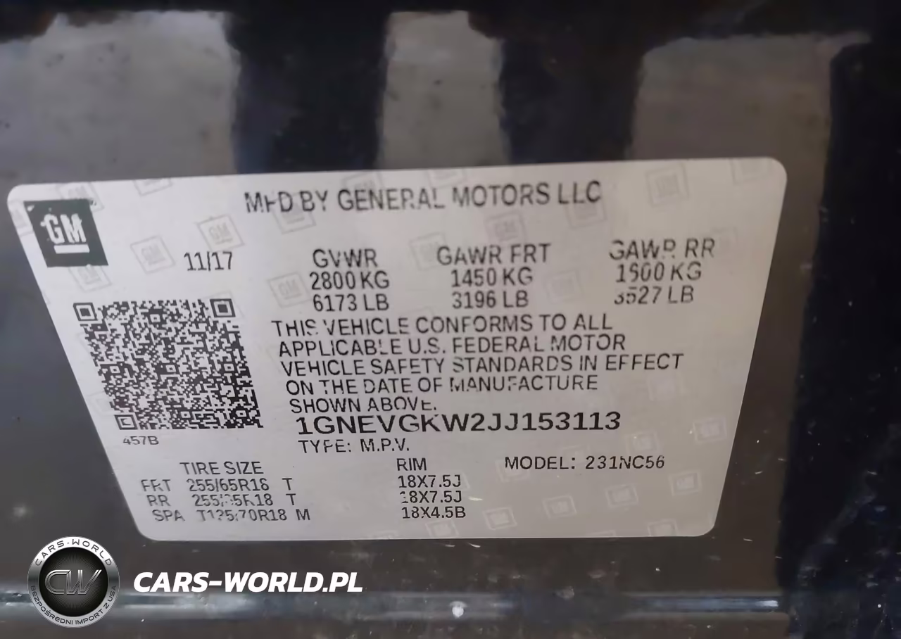 2018 Chevrolet Traverse Lt Cloth VIN:1GNEVGKW2JJ153113 - 9