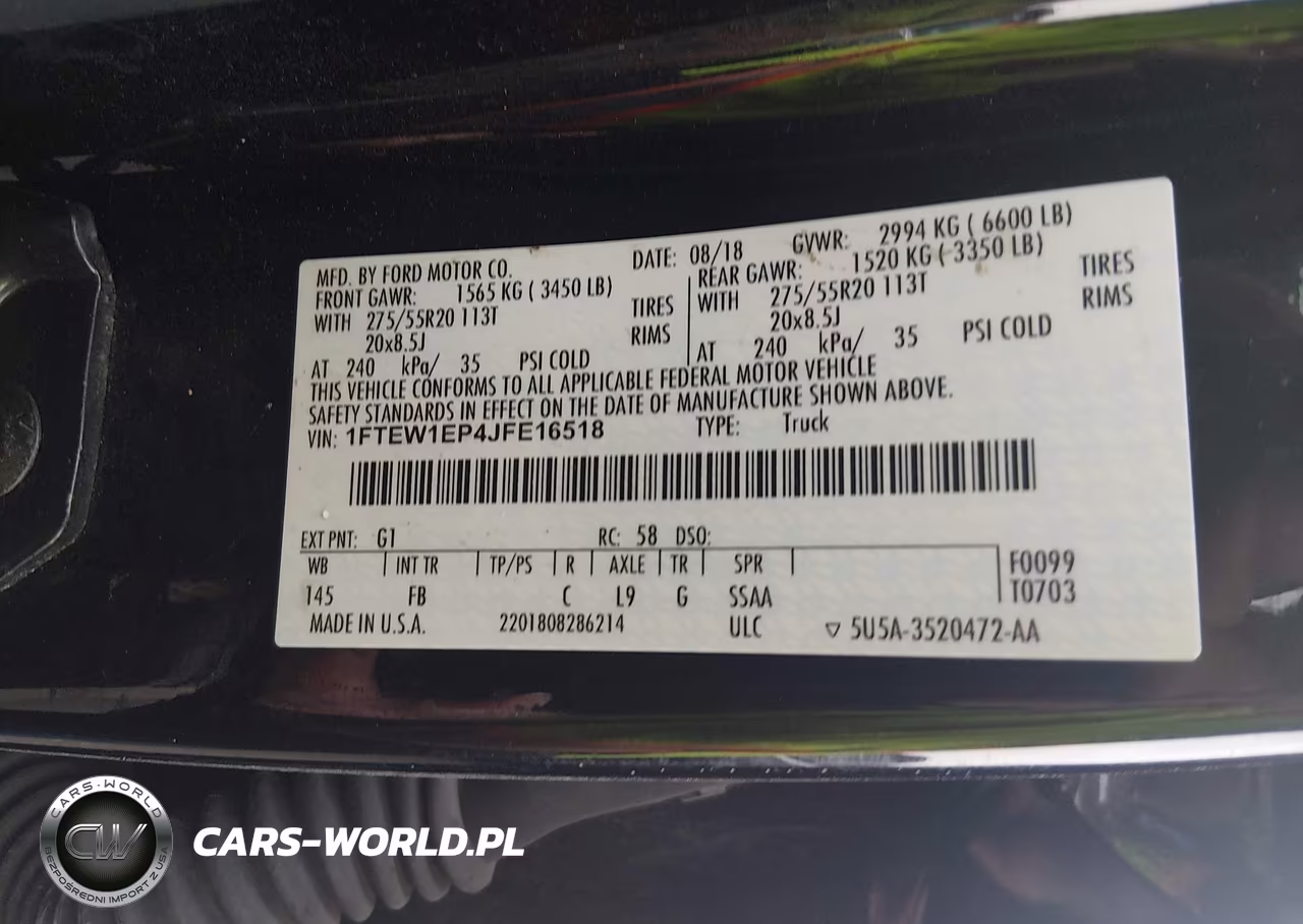 2018 Ford F-150 Xlt VIN:1FTEW1EP4JFE16518 - 9