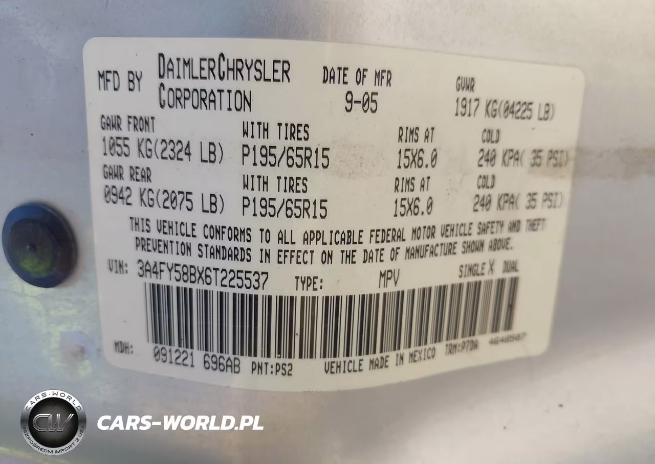 2006 Chrysler Pt Cruiser Touring VIN:3A4FY58BX6T225537 - 9
