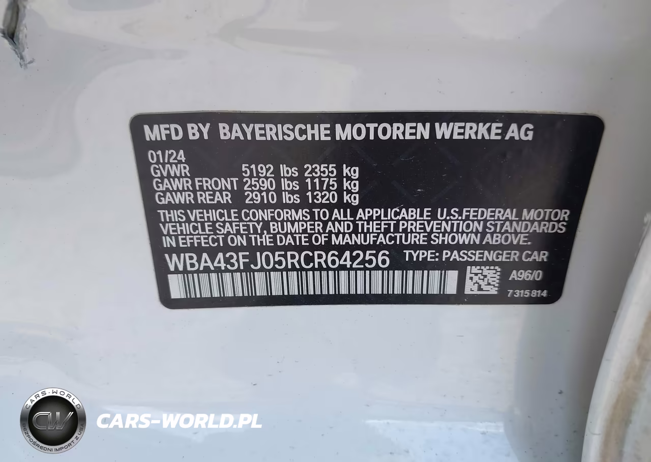 2024 BMW 530I VIN:WBA43FJ05RCR64256 - 9