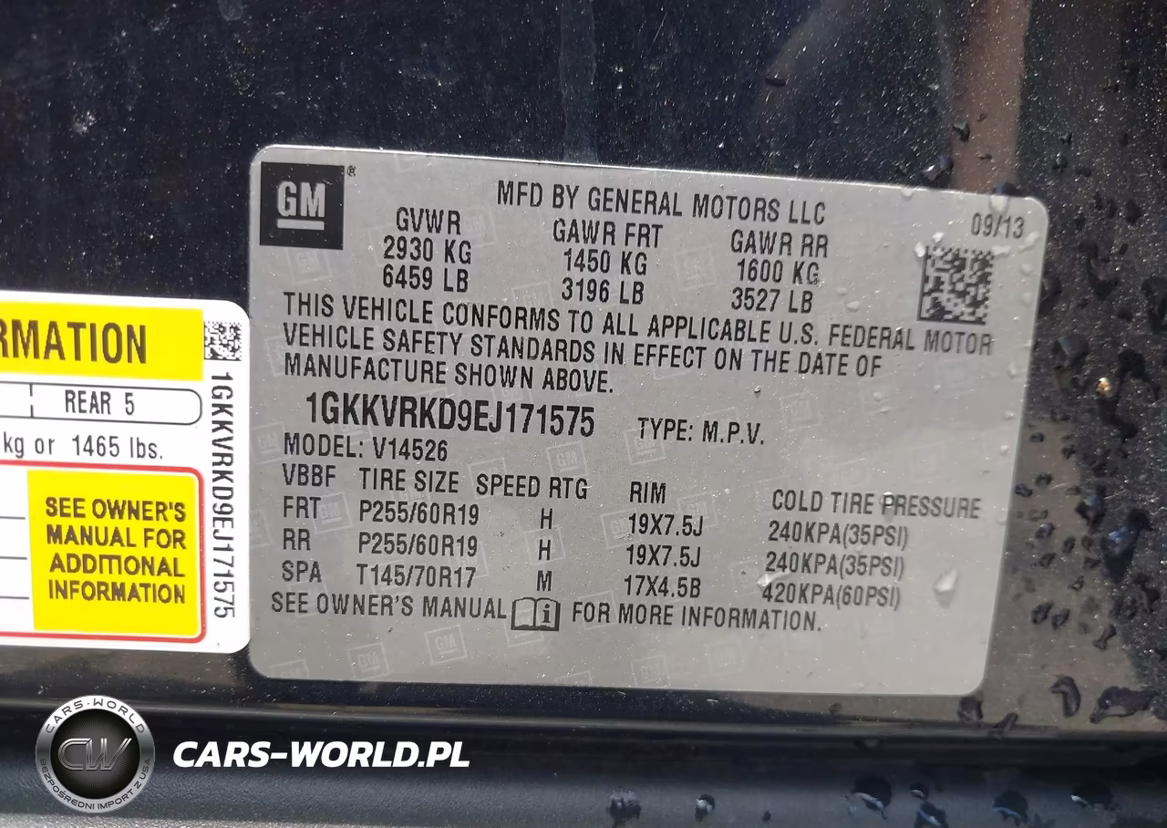 2014 GMC Acadia Slt-1 VIN:1GKKVRKD9EJ171575 - 9