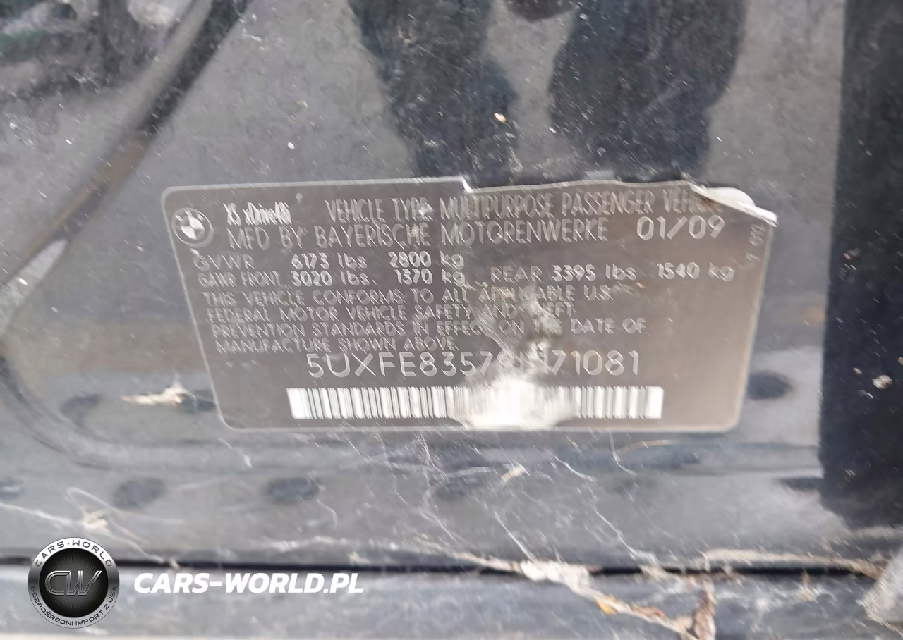 2009 BMW X5 xDrive48I VIN:5UXFE83579L171081 - 9