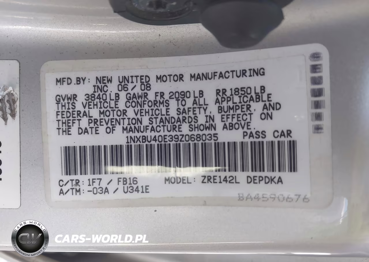 2009 Toyota Corolla VIN:1NXBU40E39Z068035 - 9