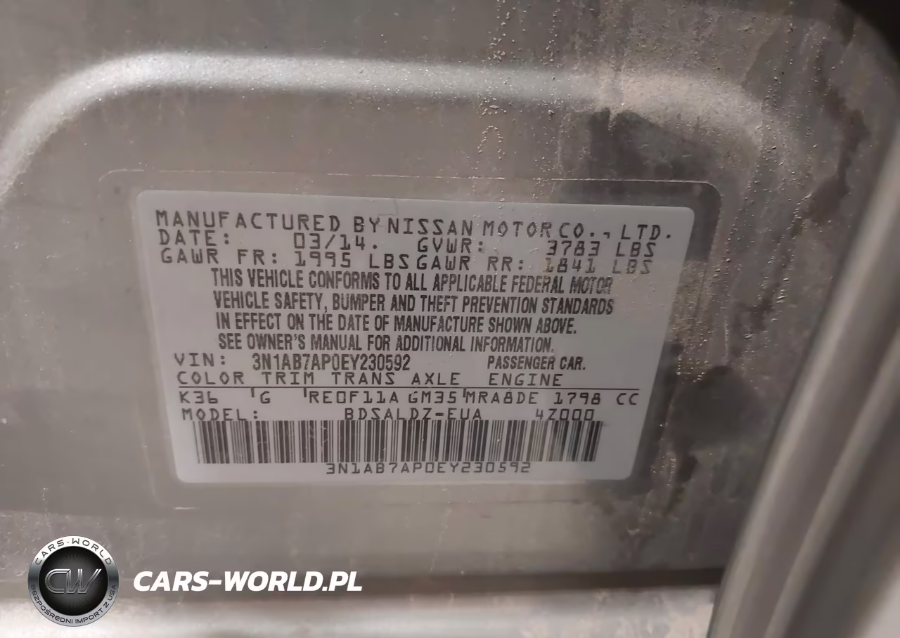 2014 Nissan Sentra Fe+ S-Fe+ Sv-S-Sl-Sr-Sv VIN:3N1AB7AP0EY230592 - 9