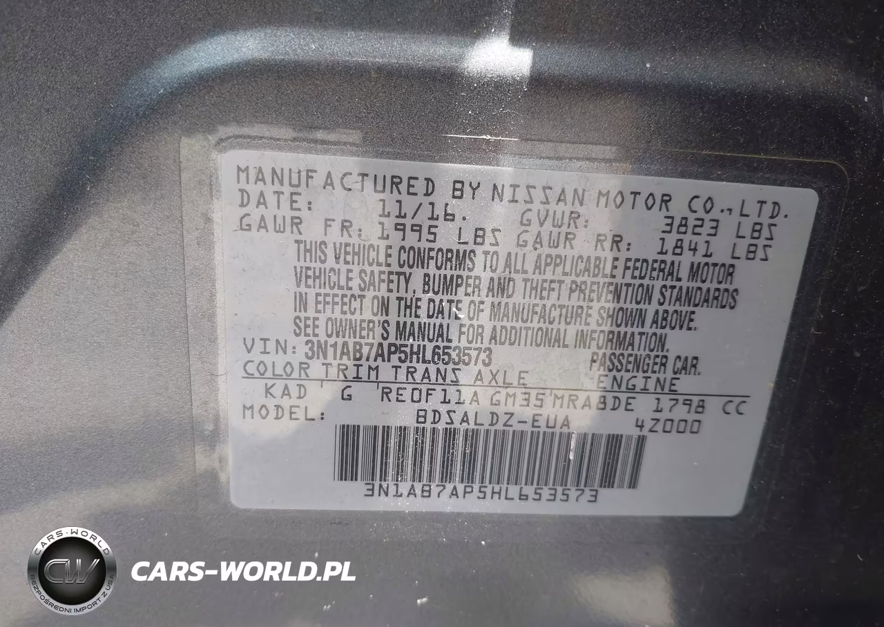 2017 Nissan Sentra Sv VIN:3N1AB7AP5HL653573 - 9