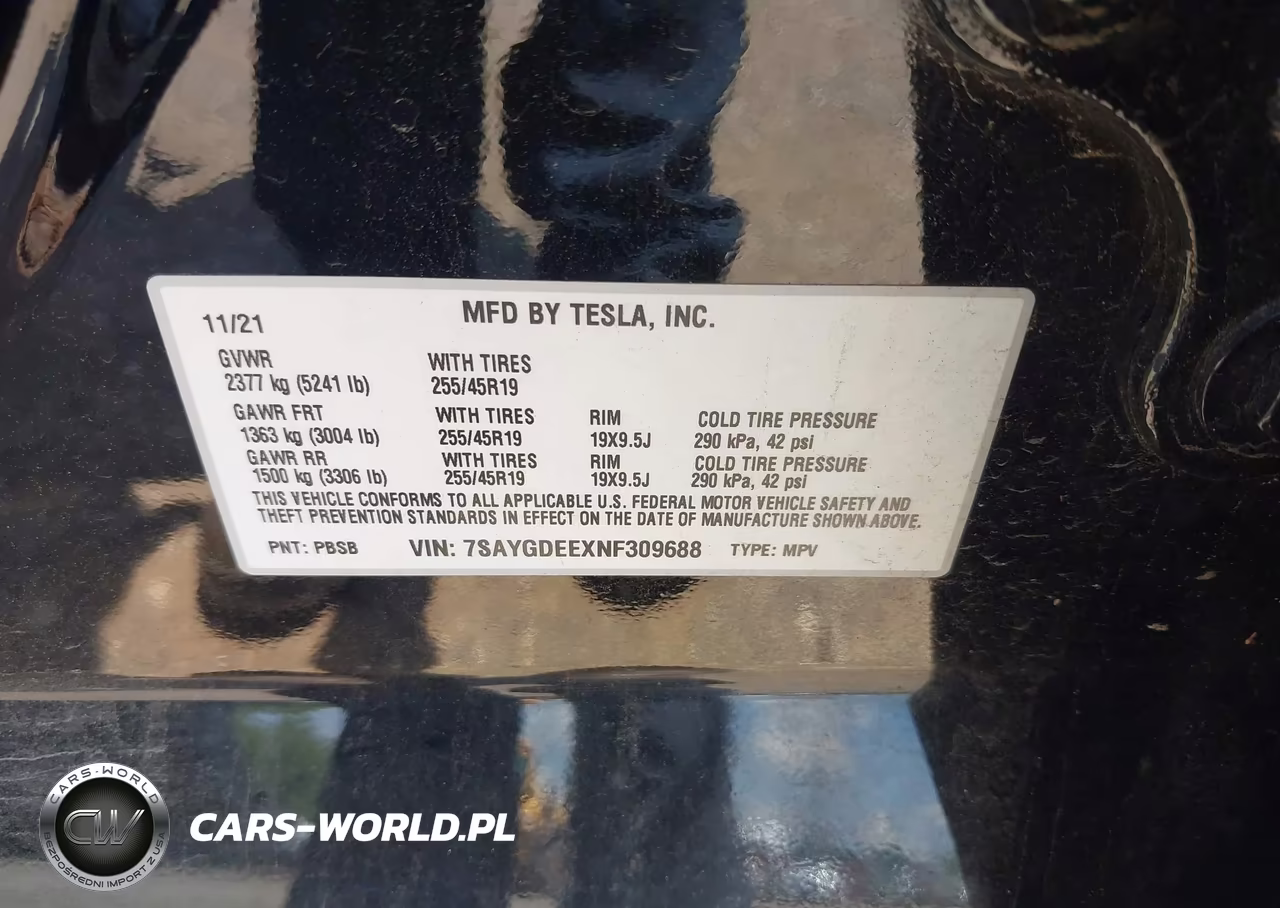 2022 Tesla Model Y Long Range Dual Motor All-Wheel Drive VIN:7SAYGDEEXNF309688 - 8