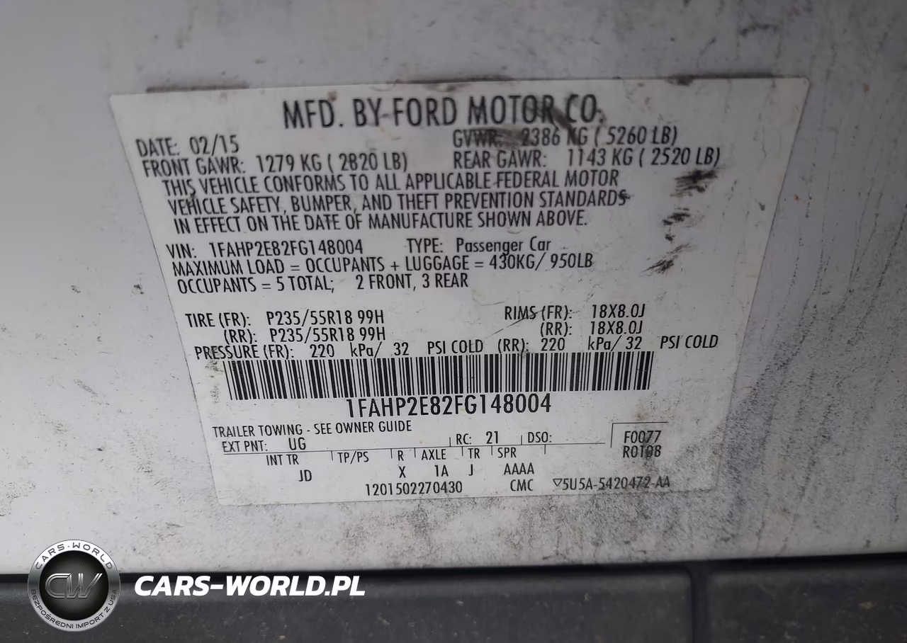 2015 Ford Taurus Sel VIN:1FAHP2E82FG148004 - 9
