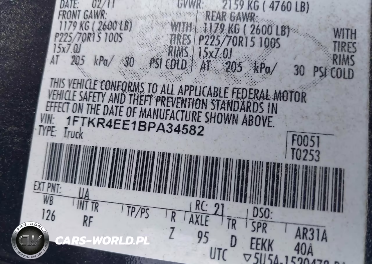 2011 Ford Ranger Xlt VIN:1FTKR4EE1BPA34582 - 9