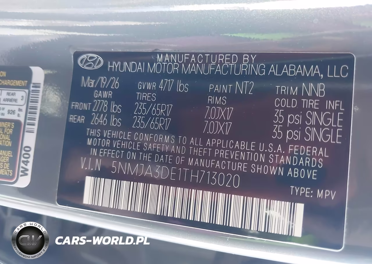 2026 Hyundai Tucson Se VIN:5NMJA3DE1TH713020 - 9