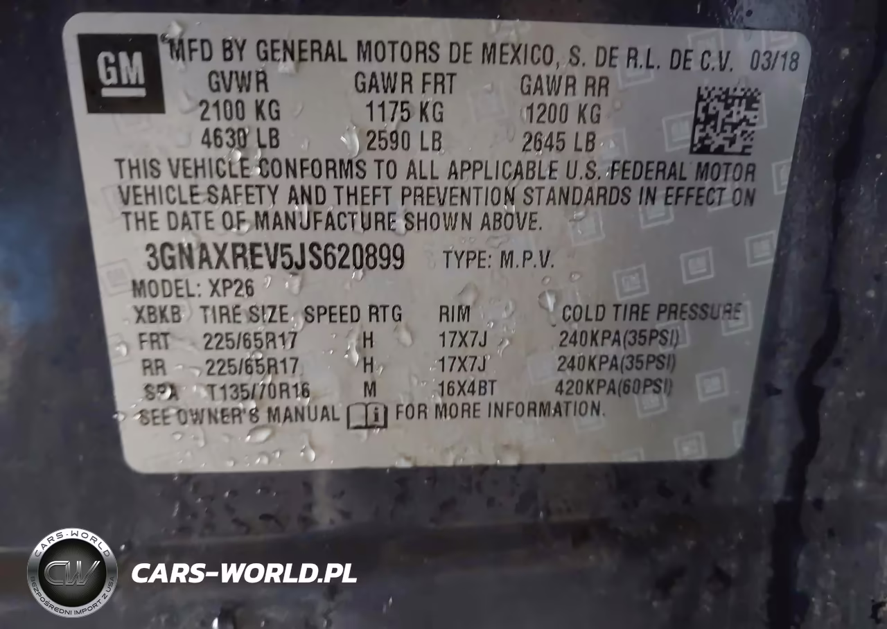 2018 Chevrolet Equinox Ls VIN:3GNAXREV5JS620899 - 9