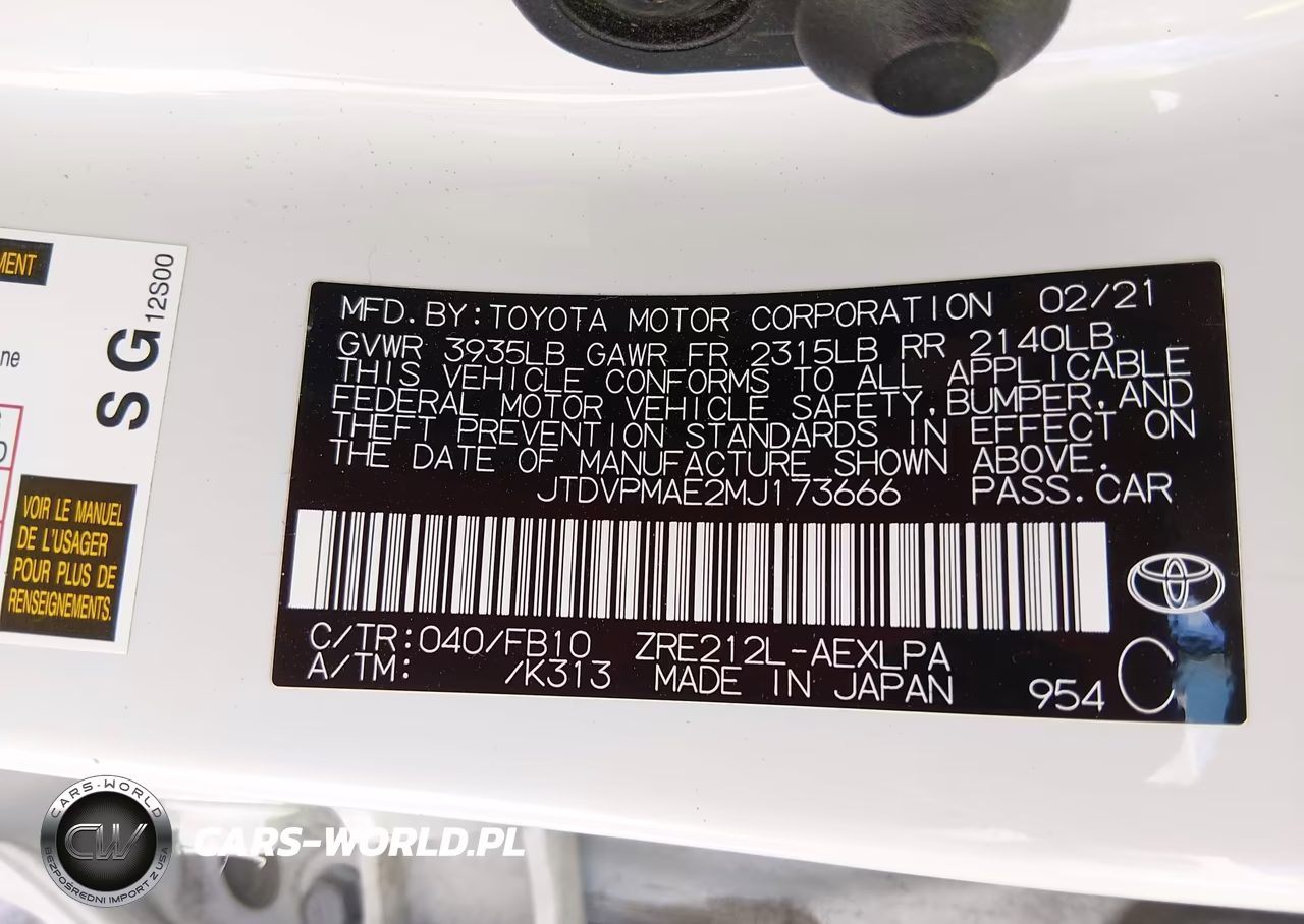 2021 Toyota Corolla Le VIN:JTDVPMAE2MJ173666 - 9