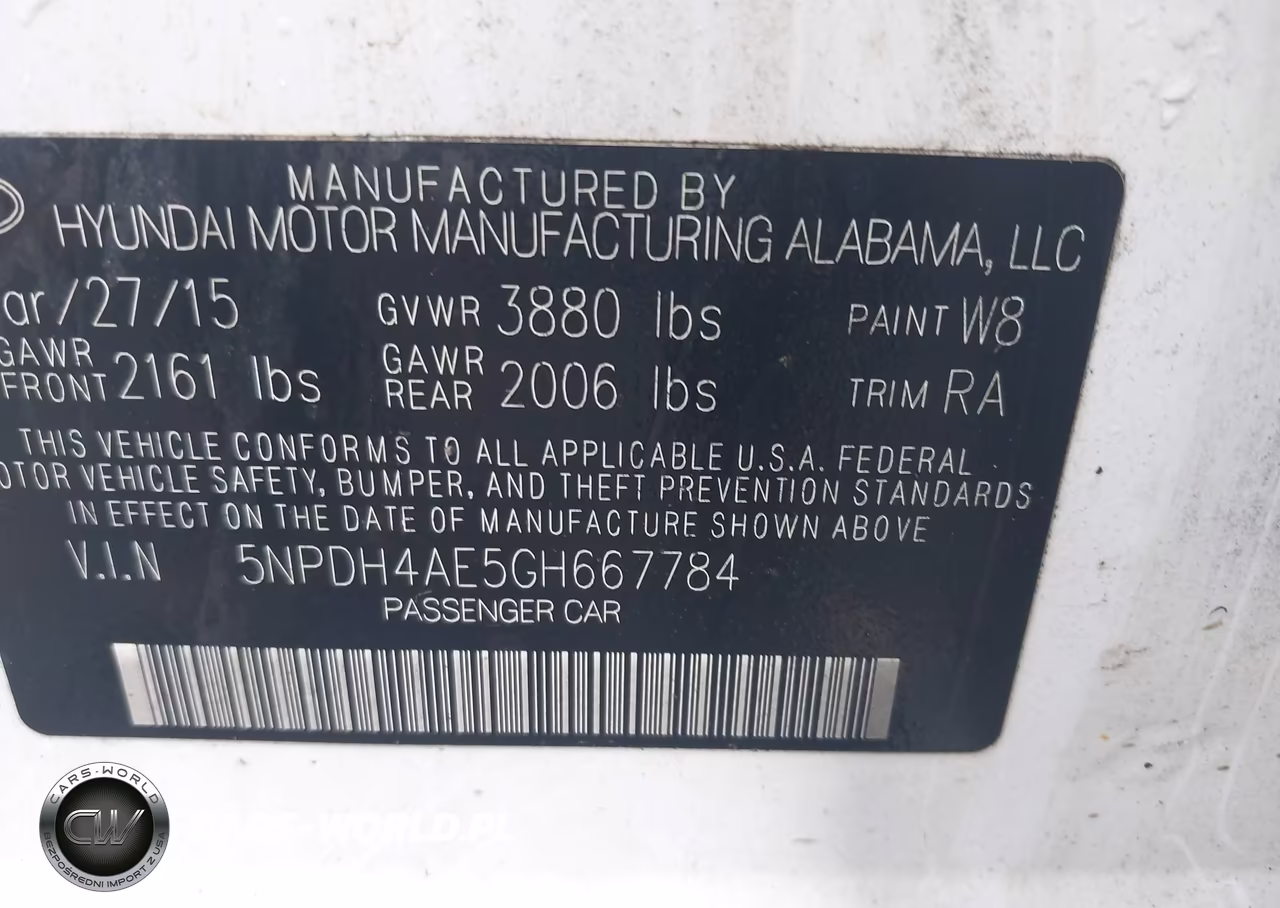 2016 Hyundai Elantra Se VIN:5NPDH4AE5GH667784 - 9