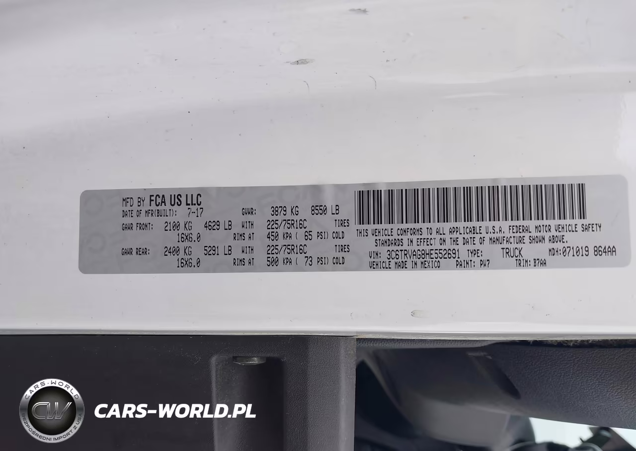 2017 Ram Promaster 1500 Low Roof 136 Wb VIN:3C6TRVAG8HE552691 - 9