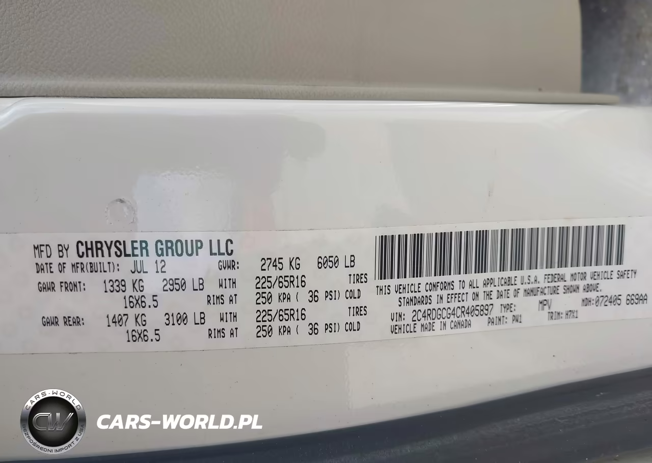 2012 Dodge Grand Caravan Sxt VIN:2C4RDGCG4CR405897 - 9