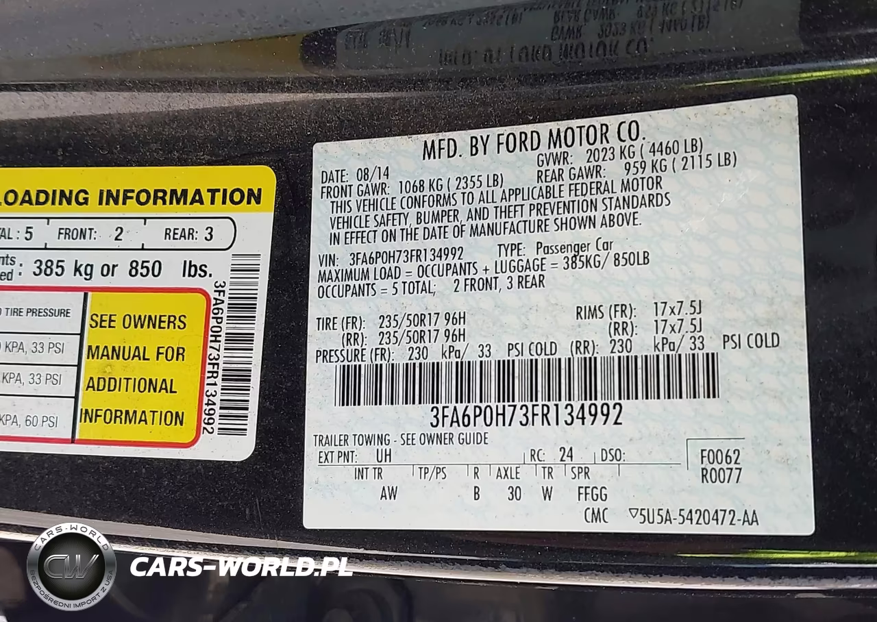 2015 Ford Fusion Se VIN:3FA6P0H73FR134992 - 9