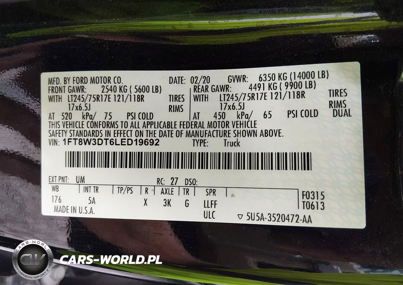 2020 Ford F-350 Lariat VIN:1FT8W3DT6LED19692 - 8