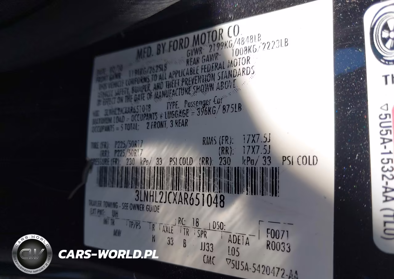 2010 Lincoln Mkz VIN:3LNHL2JCXAR651048 - 9