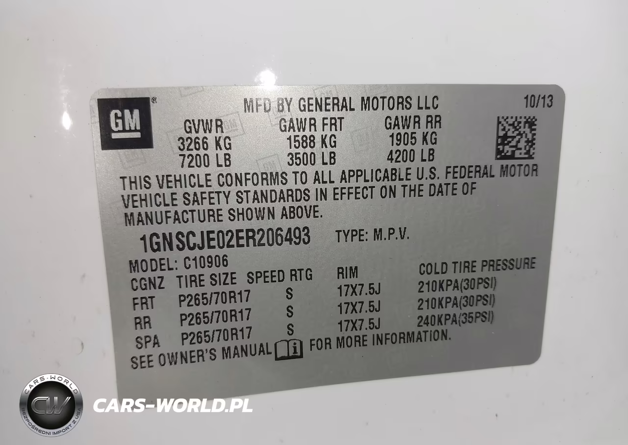 2014 Chevrolet Suburban Lt VIN:1GNSCJE02ER206493 - 9
